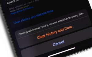 iPhone Clear Cache and Cookies
